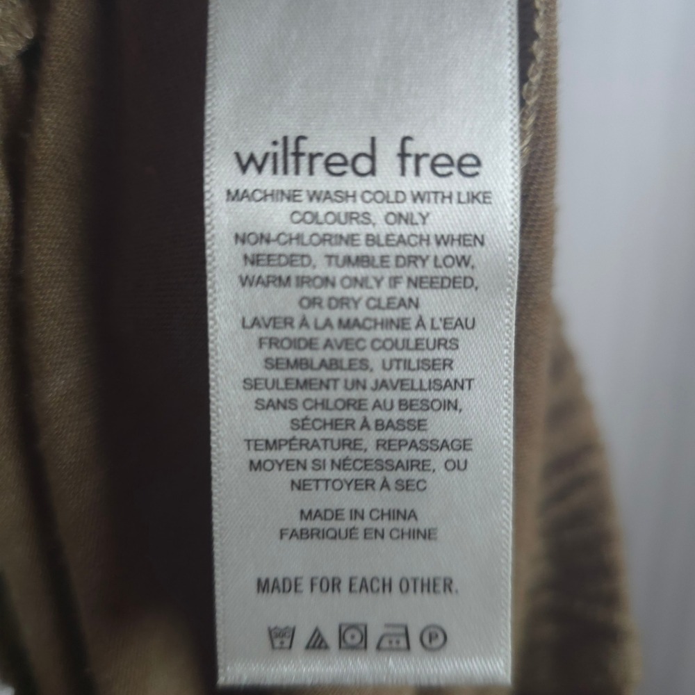 Wilfred Free XS Taupe Knit Wide Leg Pants Lounge Soft Pull On Stretch Minimalist - Picture 6 of 13